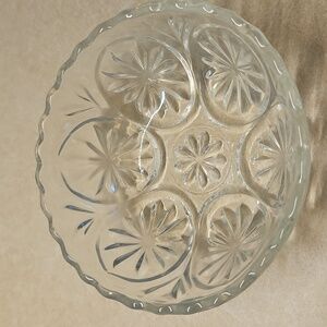 Vintage Anchor Hocking Star Cameo Clear Glass 4.5" Berry Bowl Or Dessert Dish